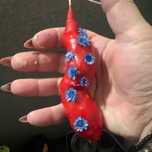 Red Decorative Skewer with Blue Accents